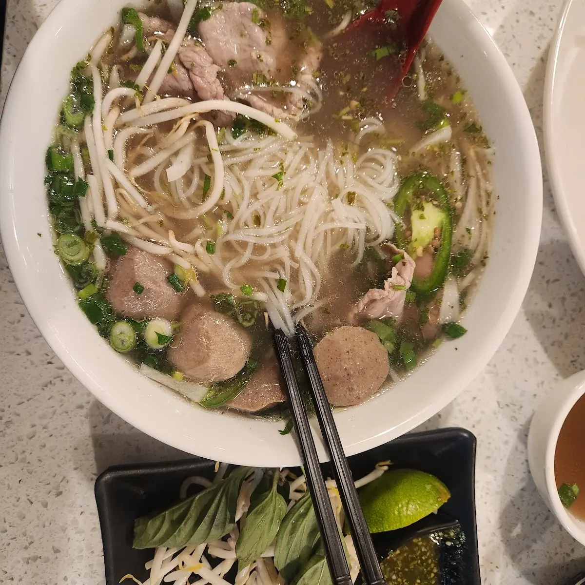 Rare Beef Rice Noodle Soup
