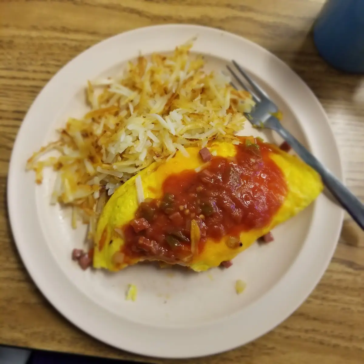 Western Omelet and Hashbrowns