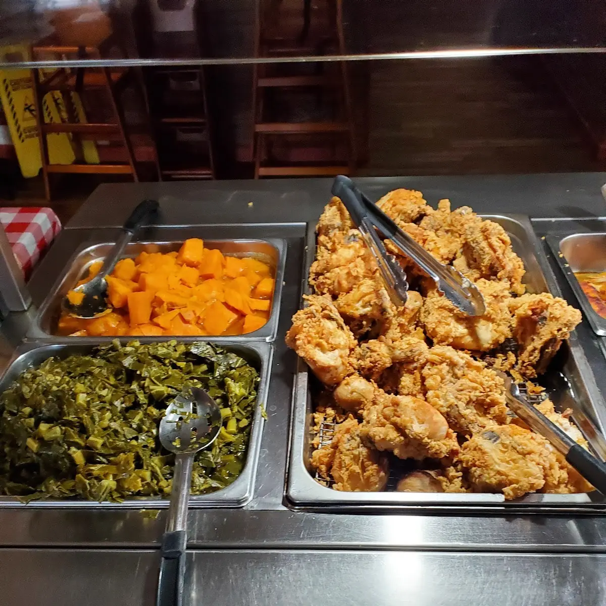 Fried Chicken Collards Sweet Potatoes