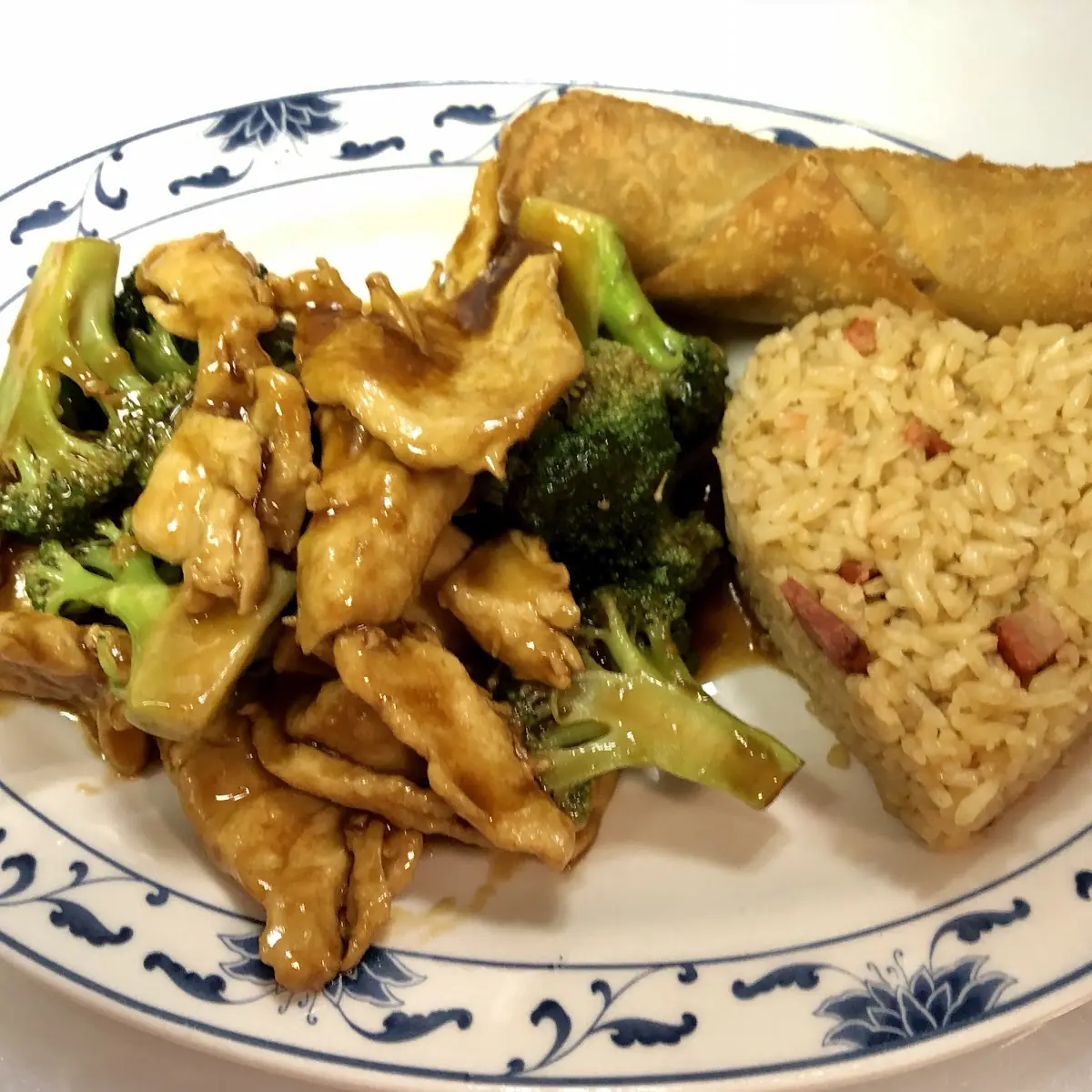 Chicken Broccoli with Pork Fried Rice