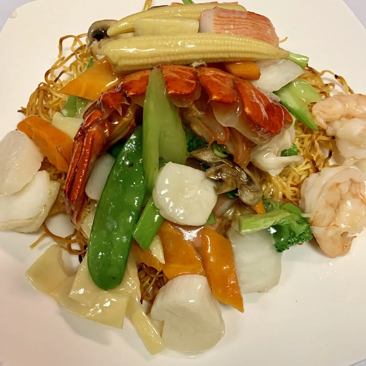 Seafood Pan Fried Noodles