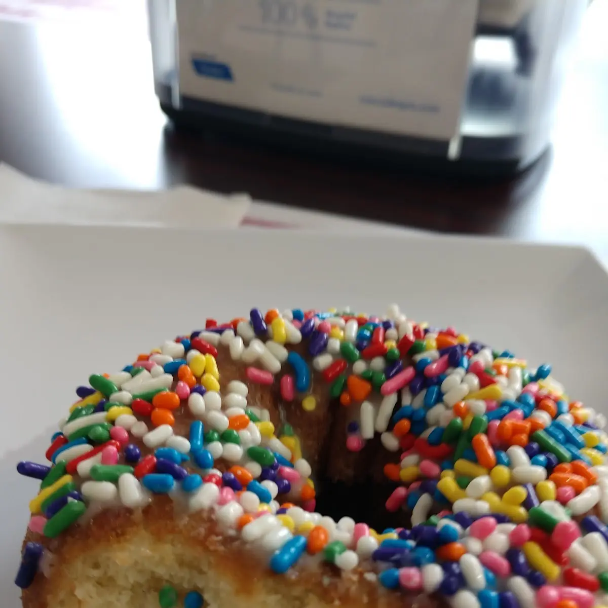 Rainbow Sprinkle Cake Doughnut