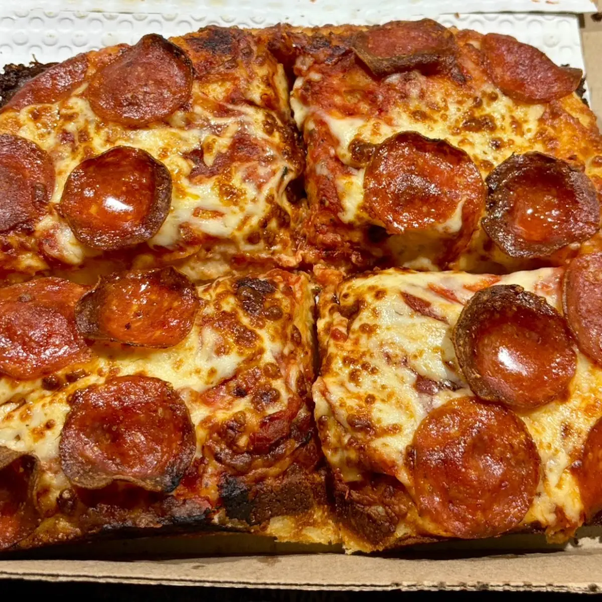 Deep Dish Pepperoni Pizza