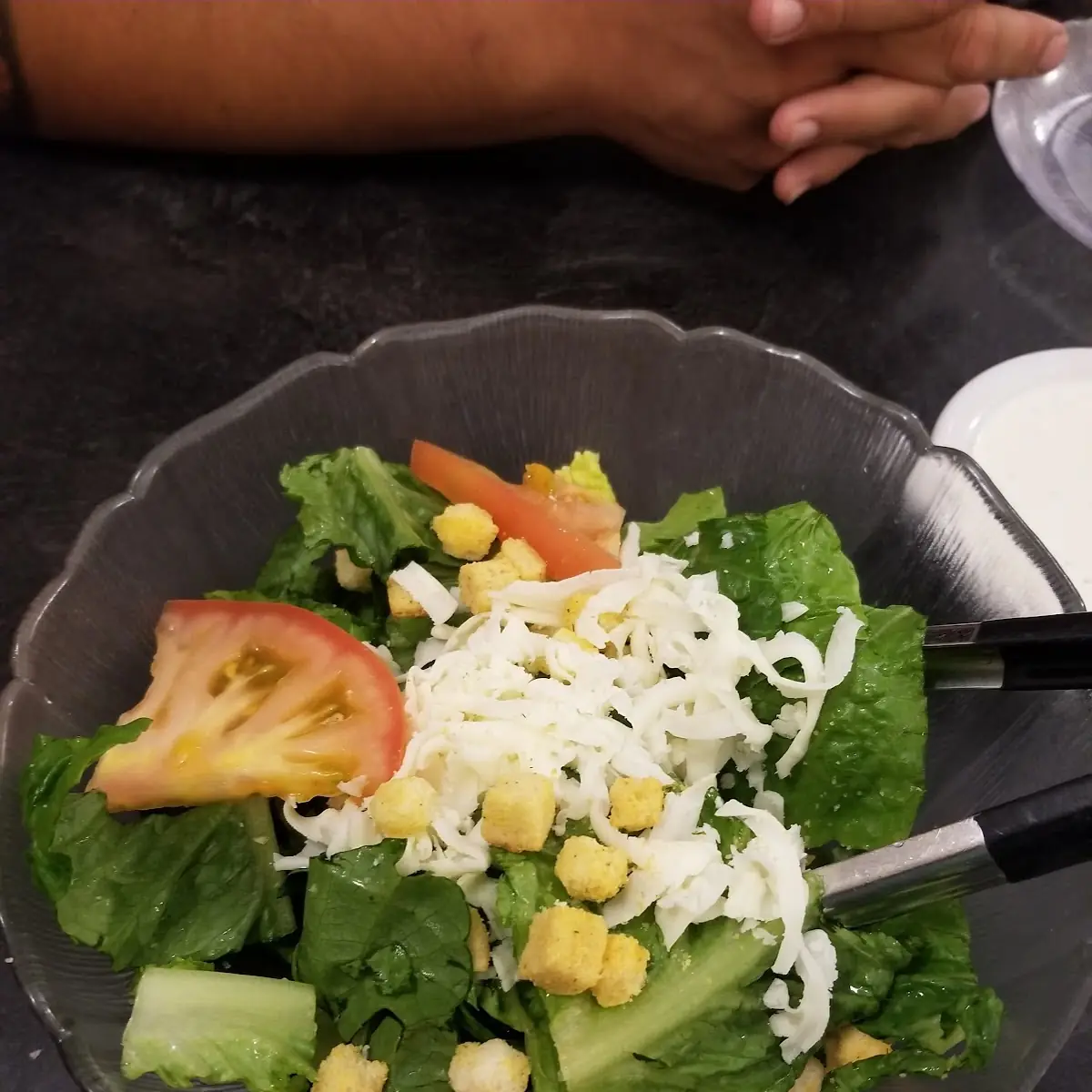 Salad for Two with Ranch and Italian Dressing