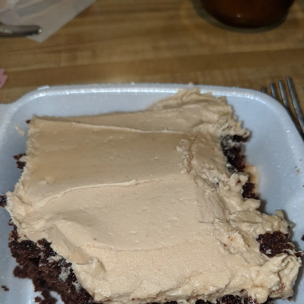 Chocolate Peanut Butter Cake Slice