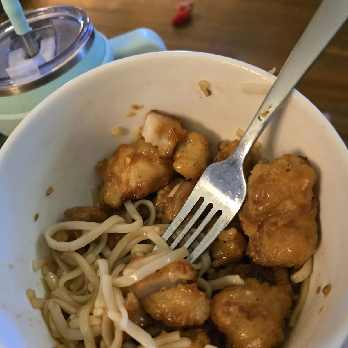 Orange Chicken with Rice Noodles