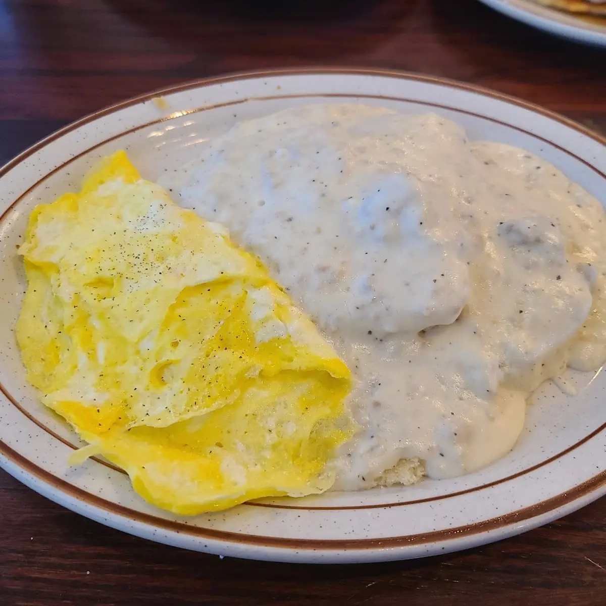 Biscuits and Gravy with Scrambled Eggs