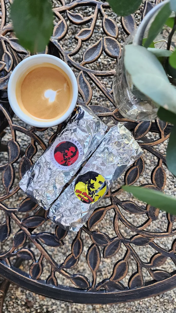 Cortado and Breakfast Burritos