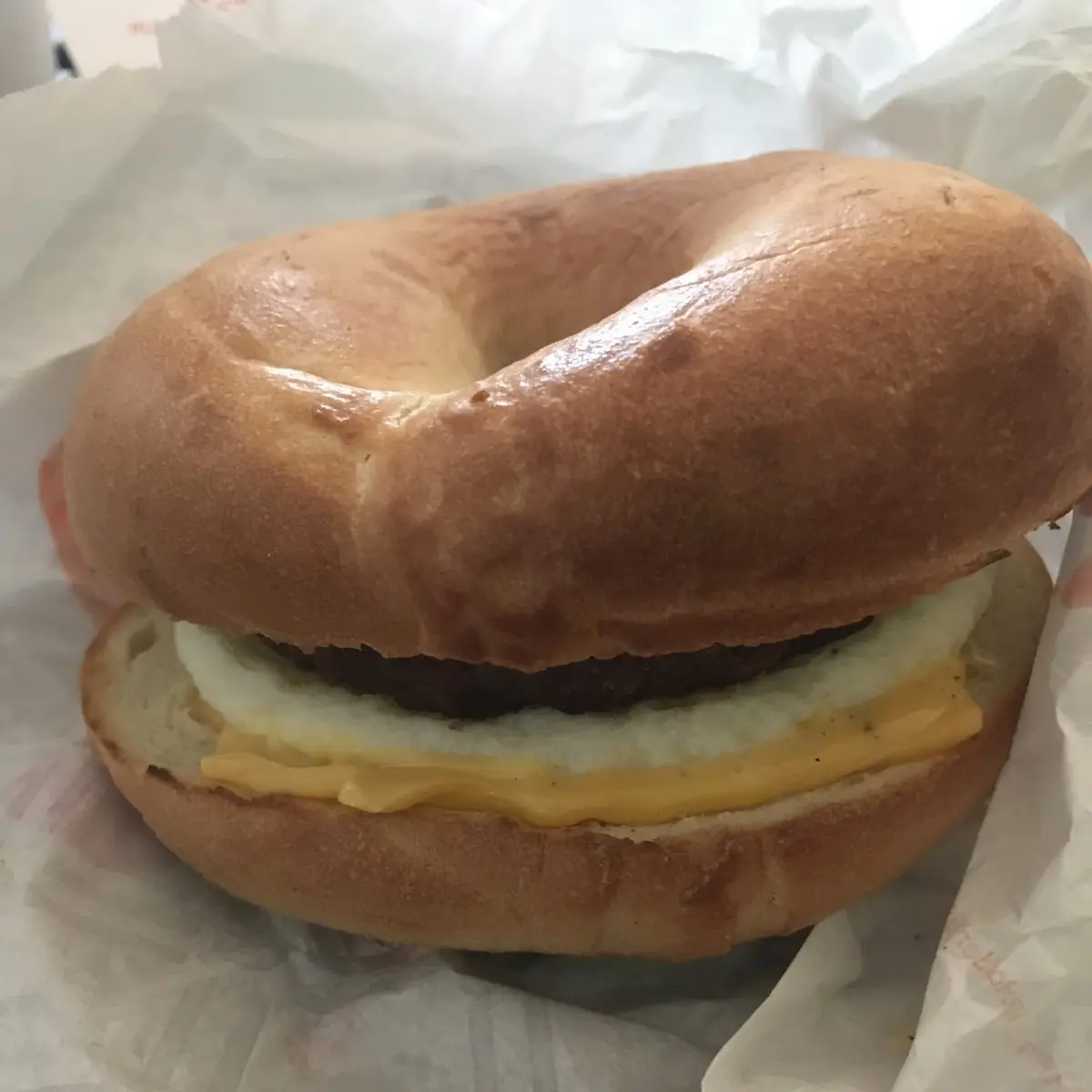 Egg & Cheese on a Plain Bagel
