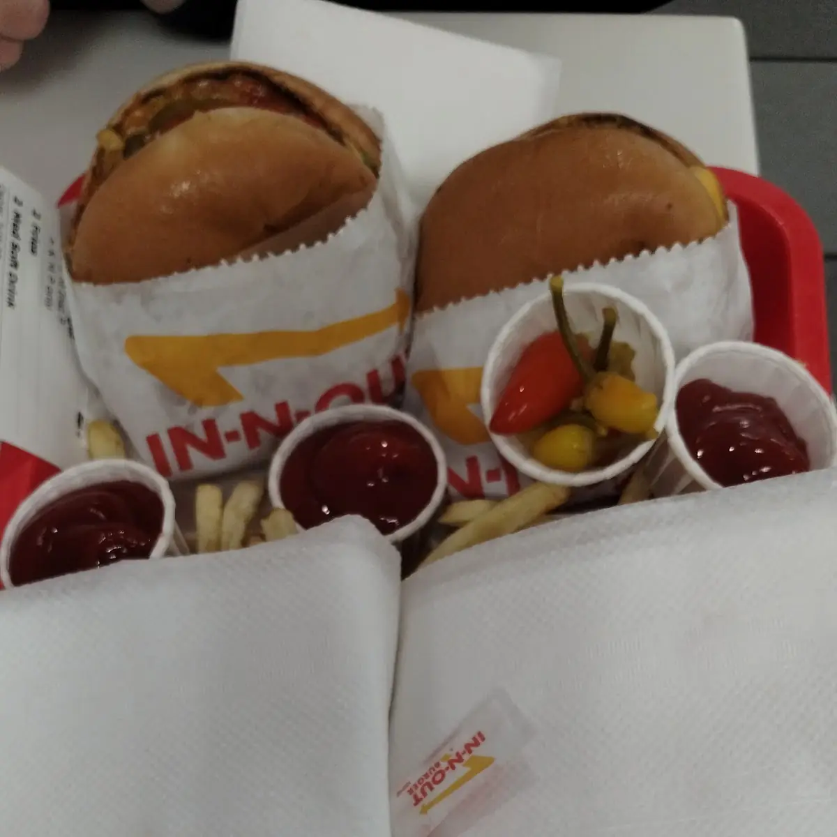 Single Cheese Burger and Fries
