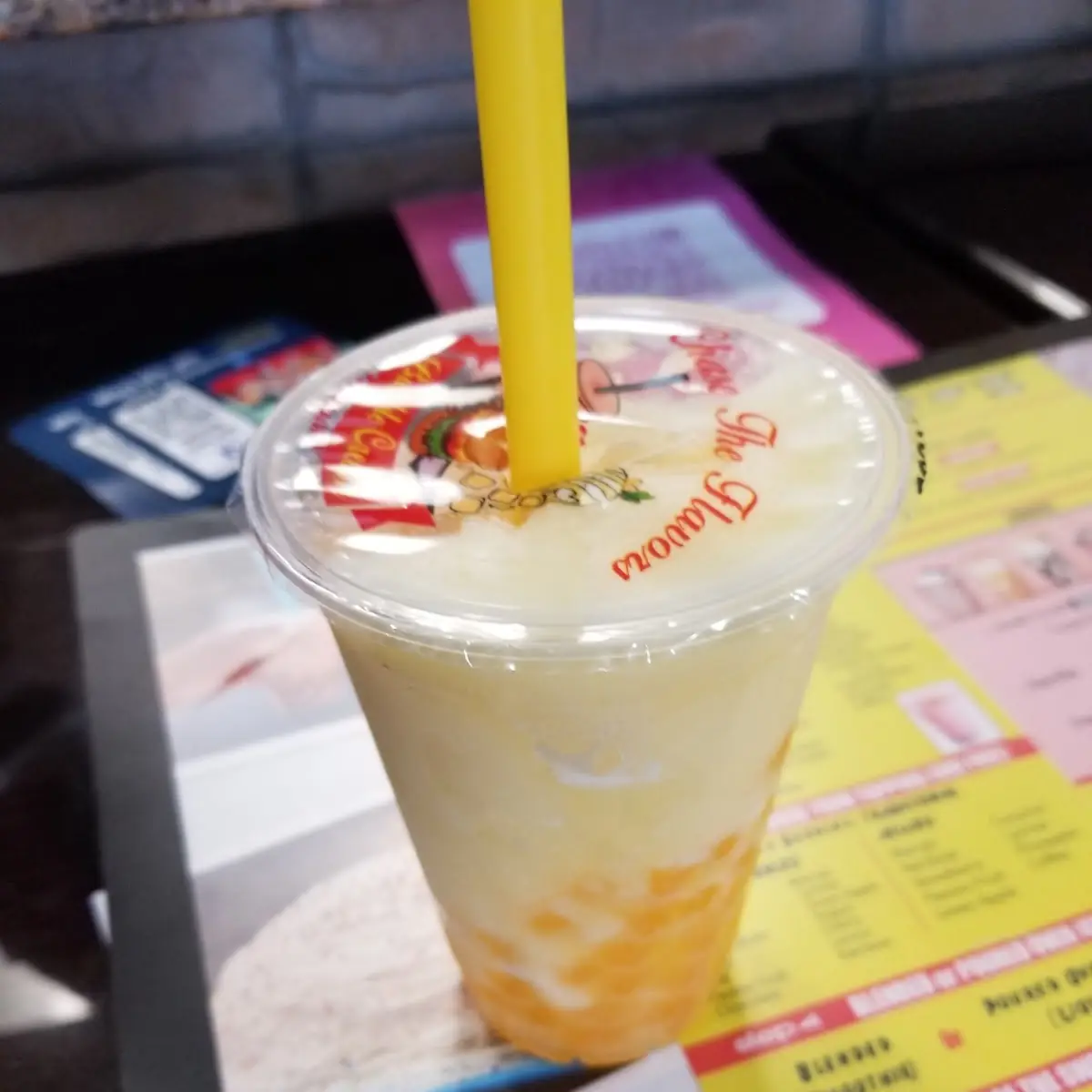 Passion Fruit Tea with Passion Fruit Bubbles