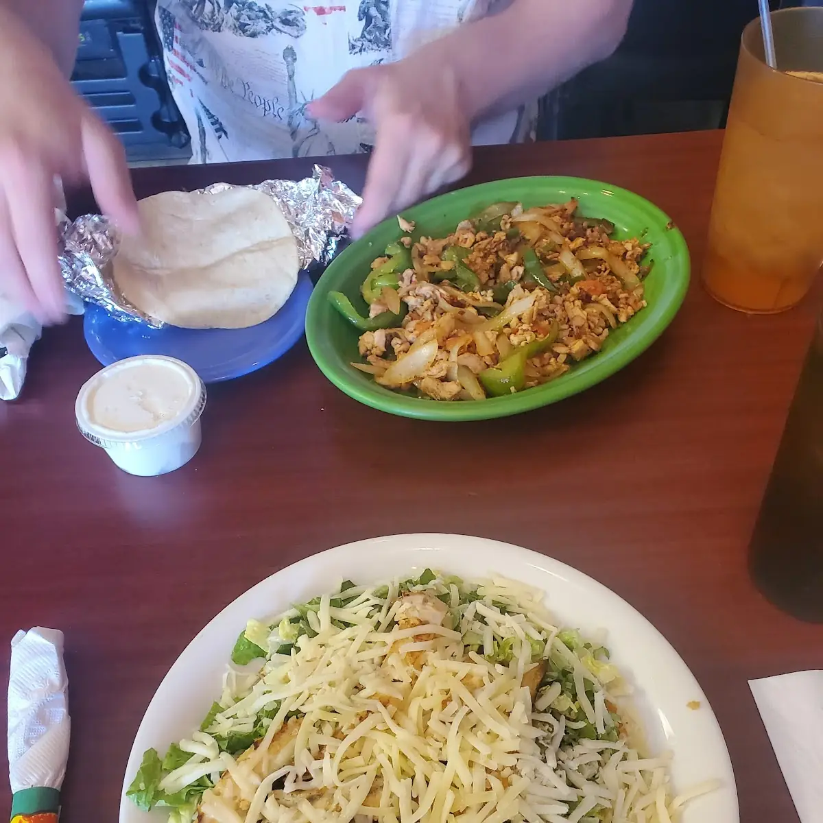 Fish Bowl & Chicken Fajitas