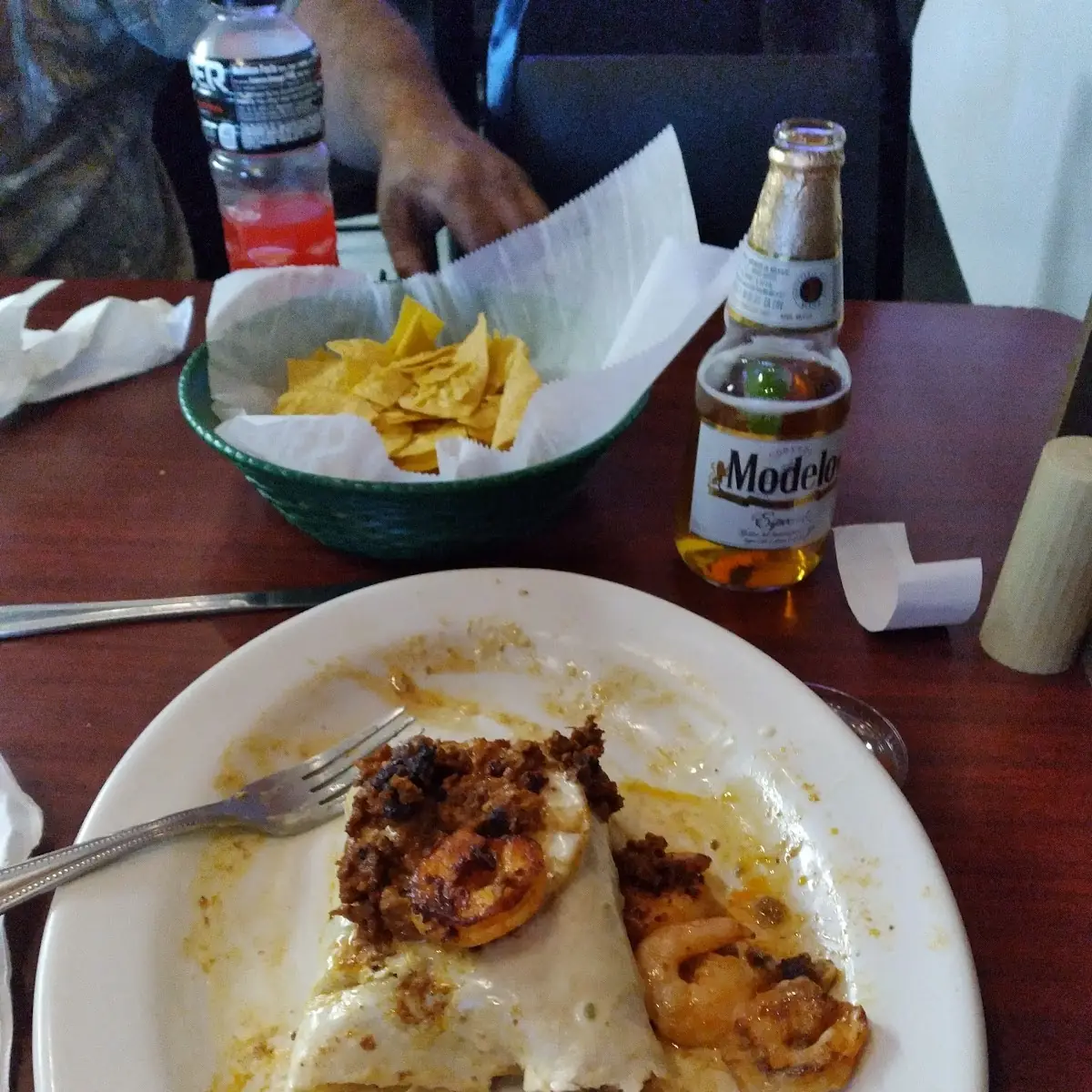 Five Layer Burrito with Shrimp
