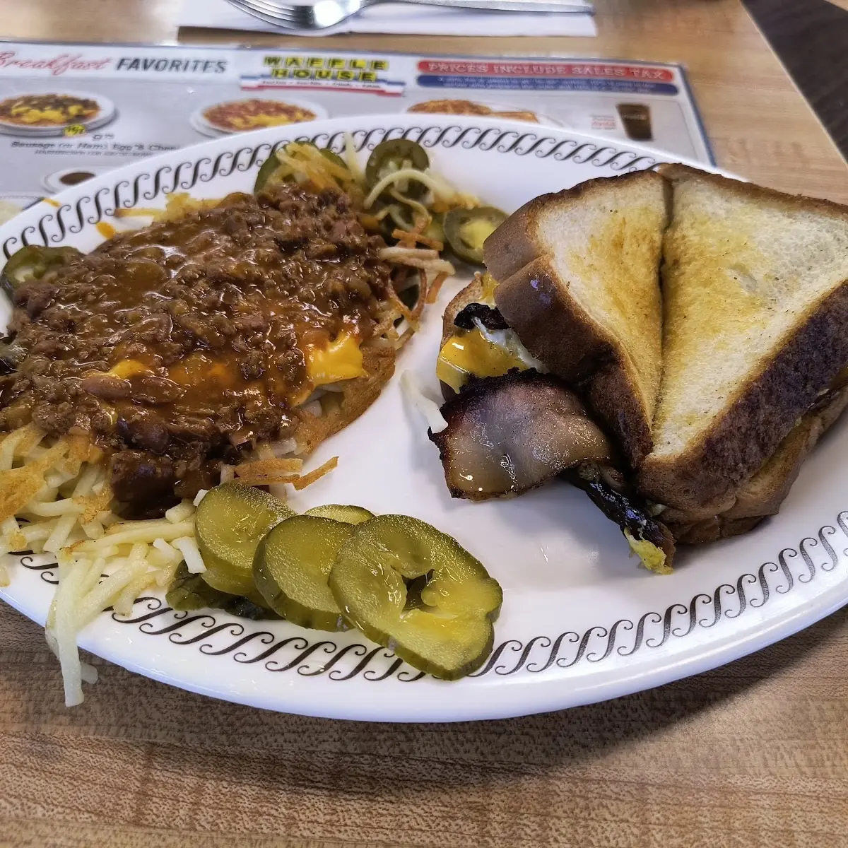 Bacon Egg and Cheese Texas Melt Plate
