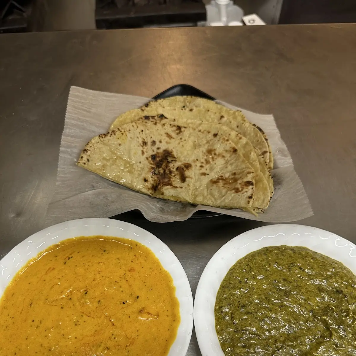Shahi Paneer and Sarson Ka Saag with Tawa Roti
