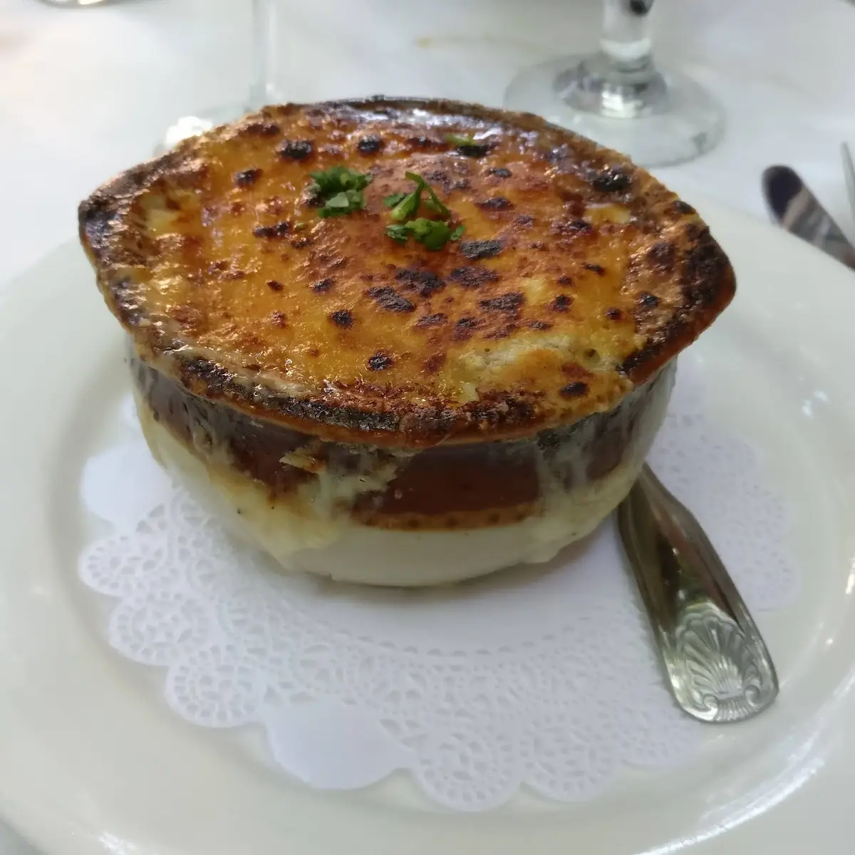 French Onion Soup Gratinéed Cheese