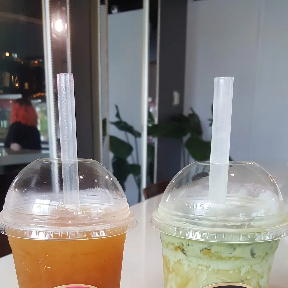 Peach Green Tea with Bubbles