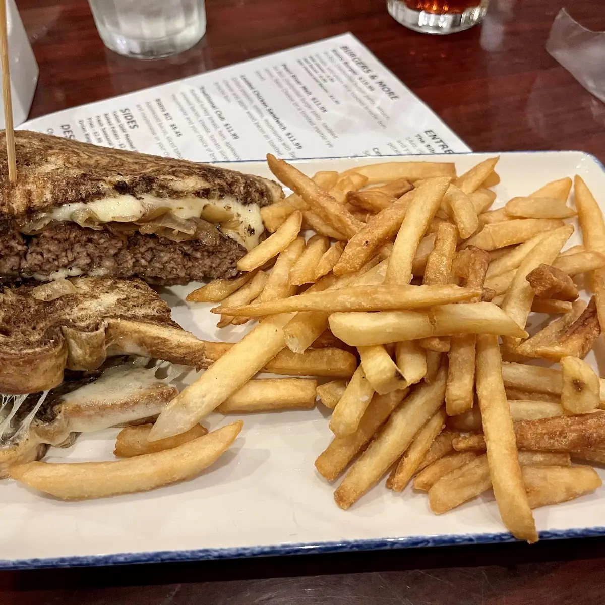 Patty Melt with Fries