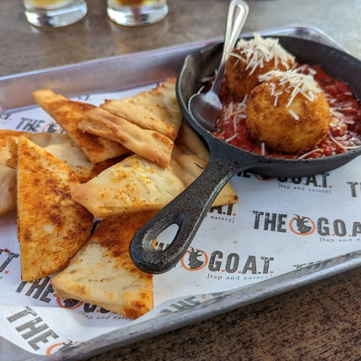 Fried Goat Balls, The Goat Tap & Eatery