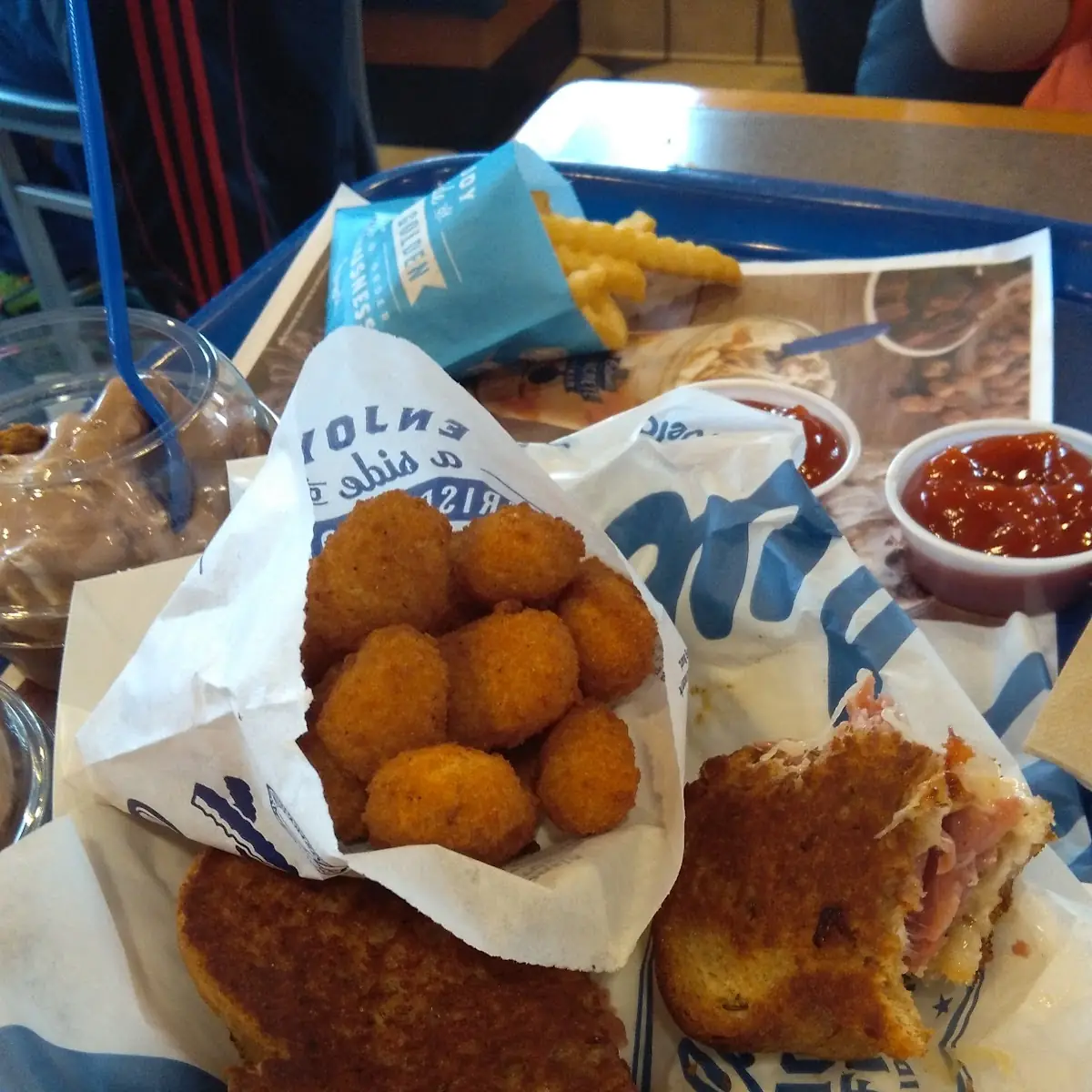 Reuben Sandwich and Cheese Curds