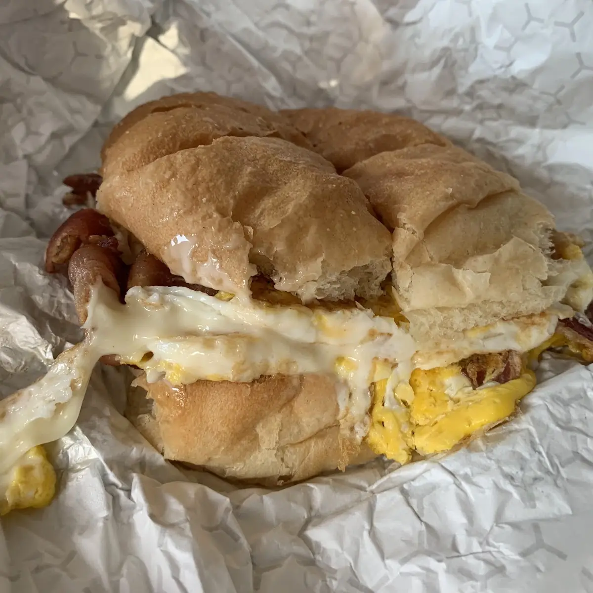 Bacon Egg and Cheese on a Hardroll