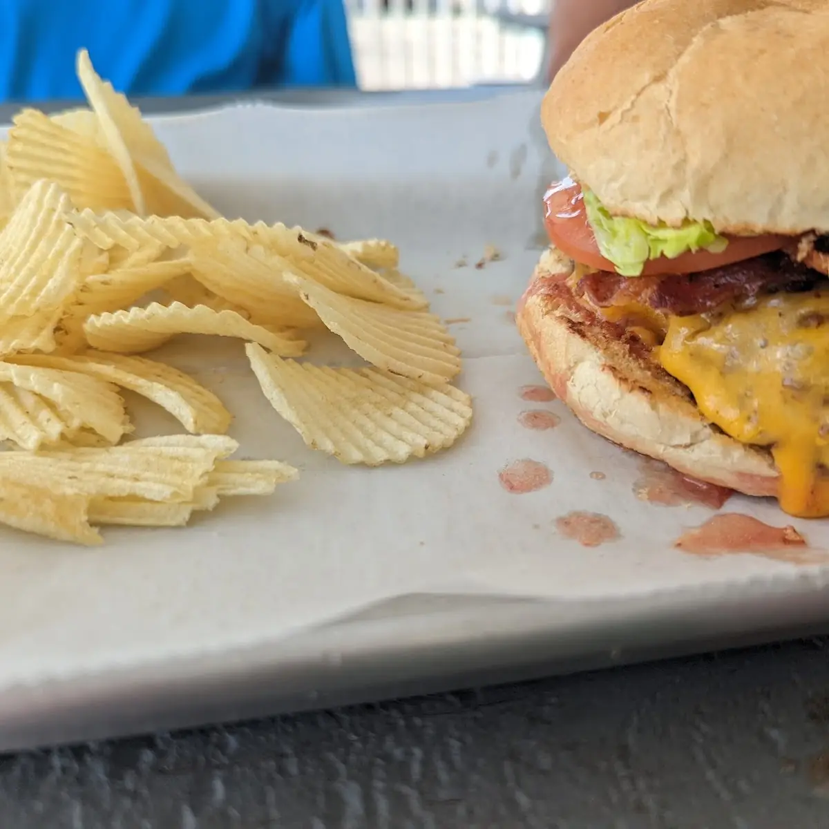 Bacon Cheeseburger and Fries