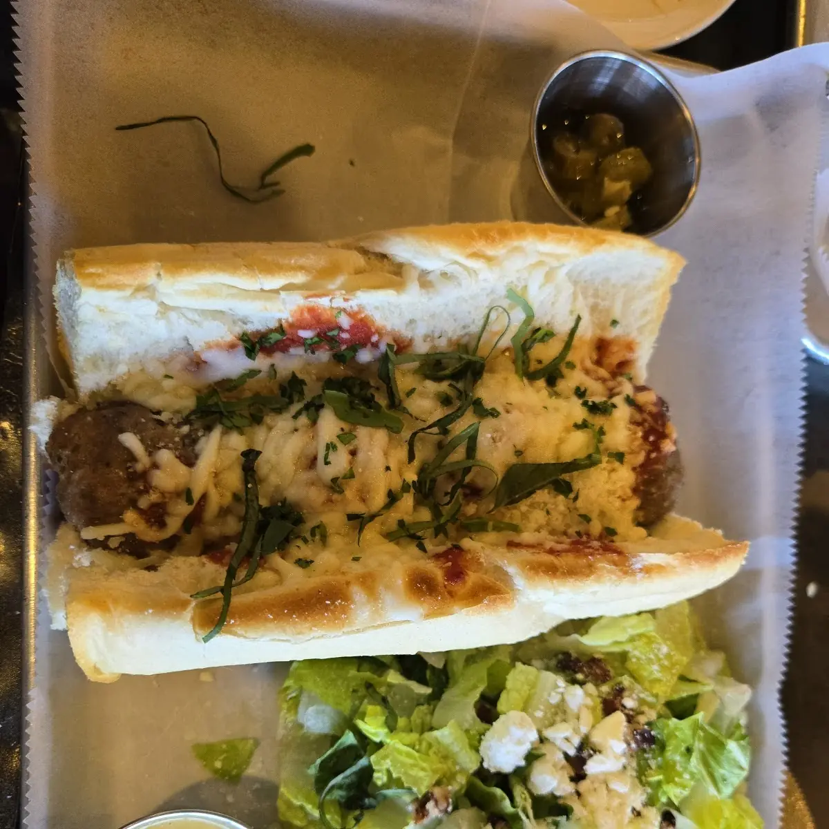 Meatball Sub with House Salad