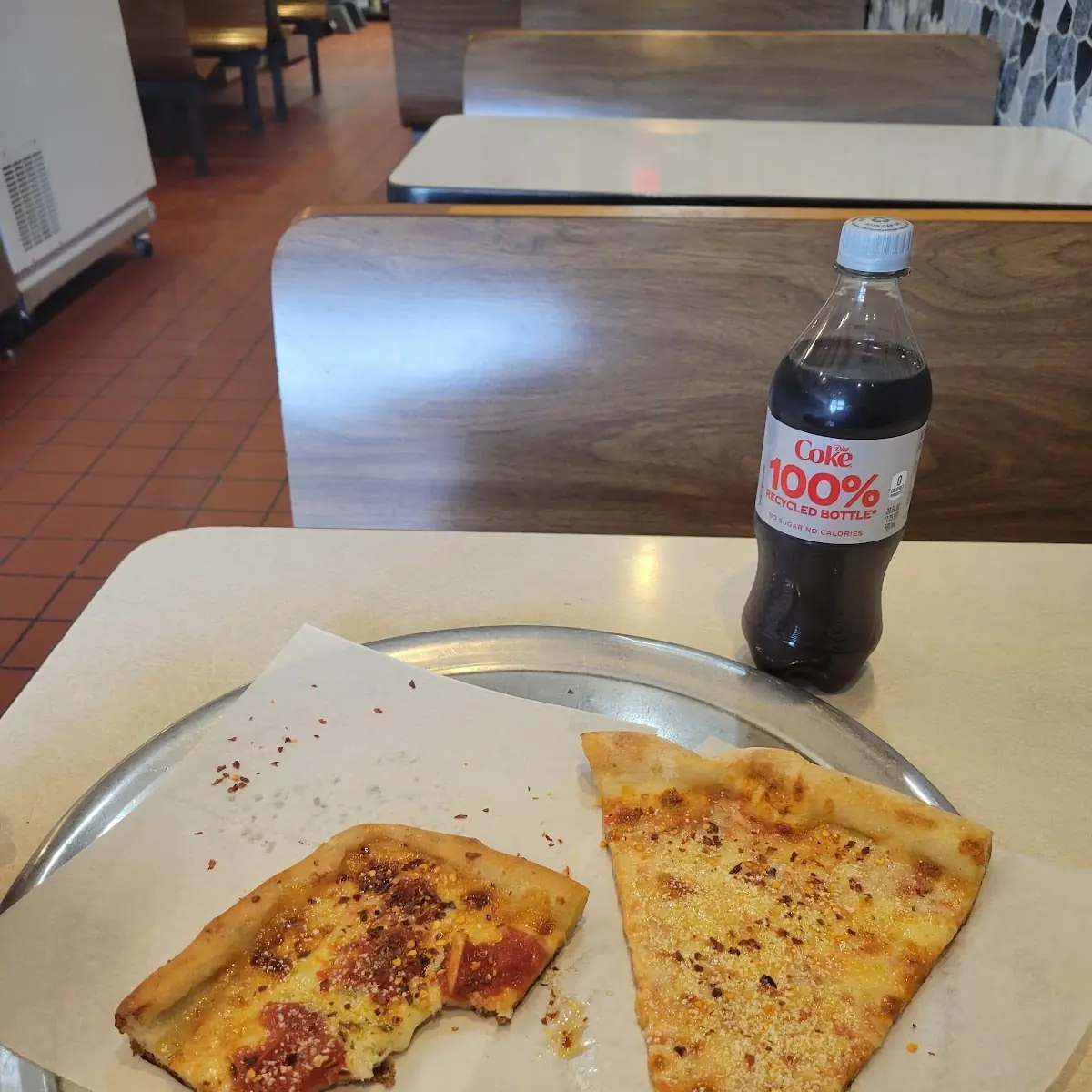 Grandma Slice and Regular Pizza Slice
