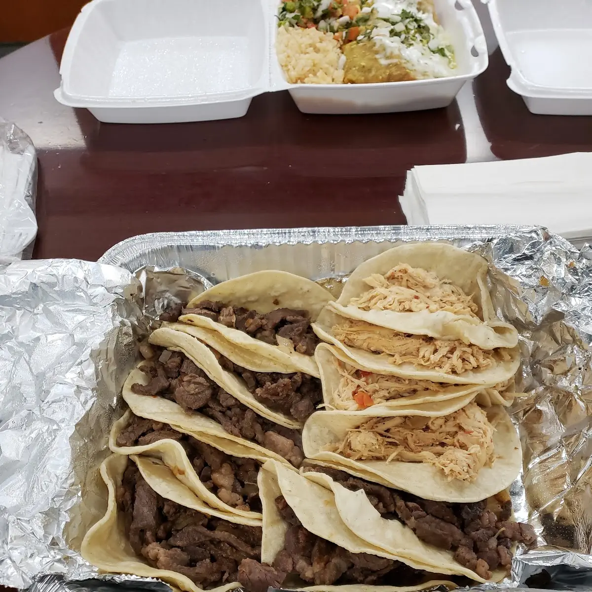 Chicken and El Pastor Taco