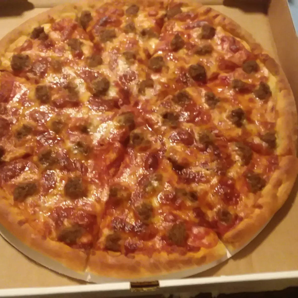 Meatball and Mushroom Pizza