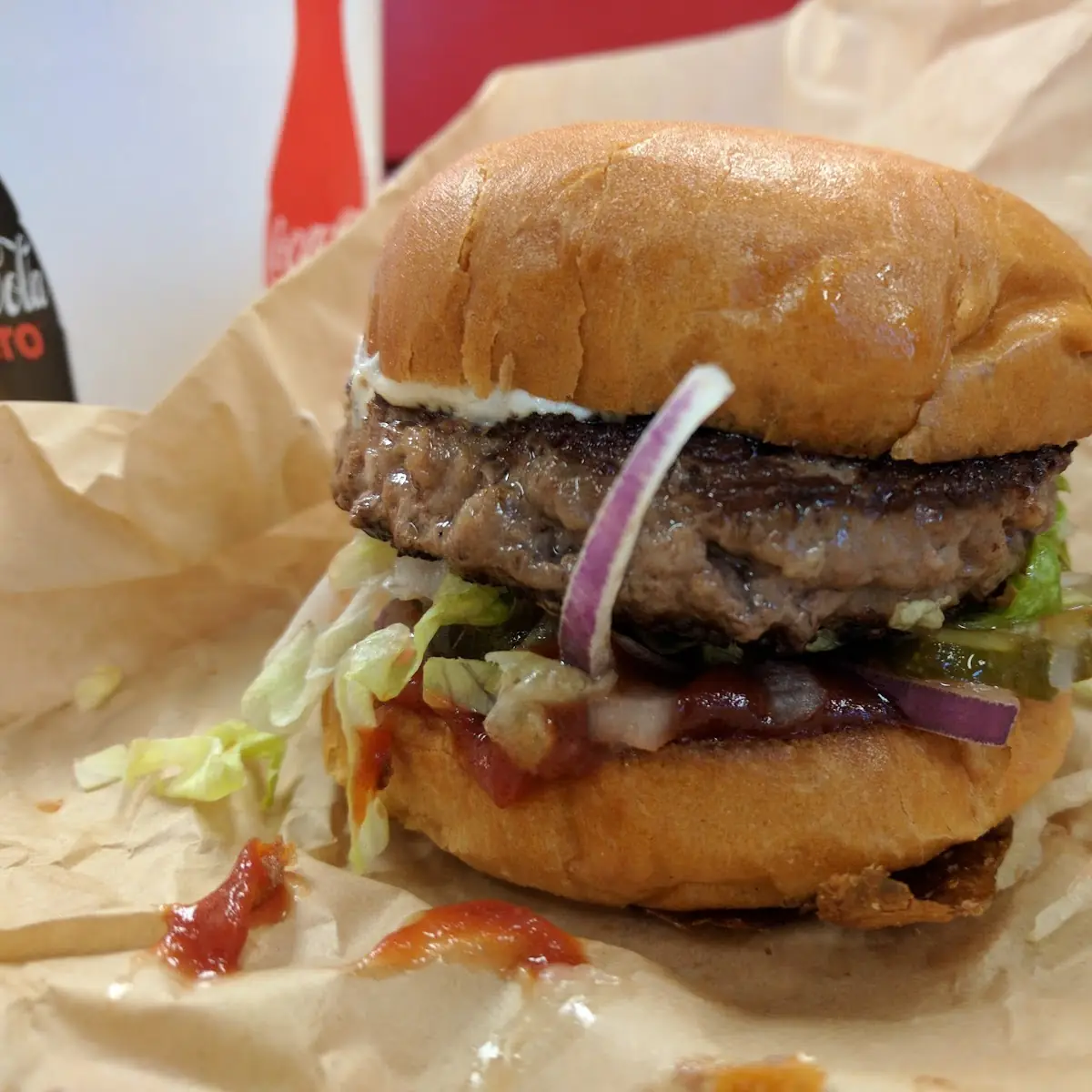 Burger with Goat Cheese and Bacon