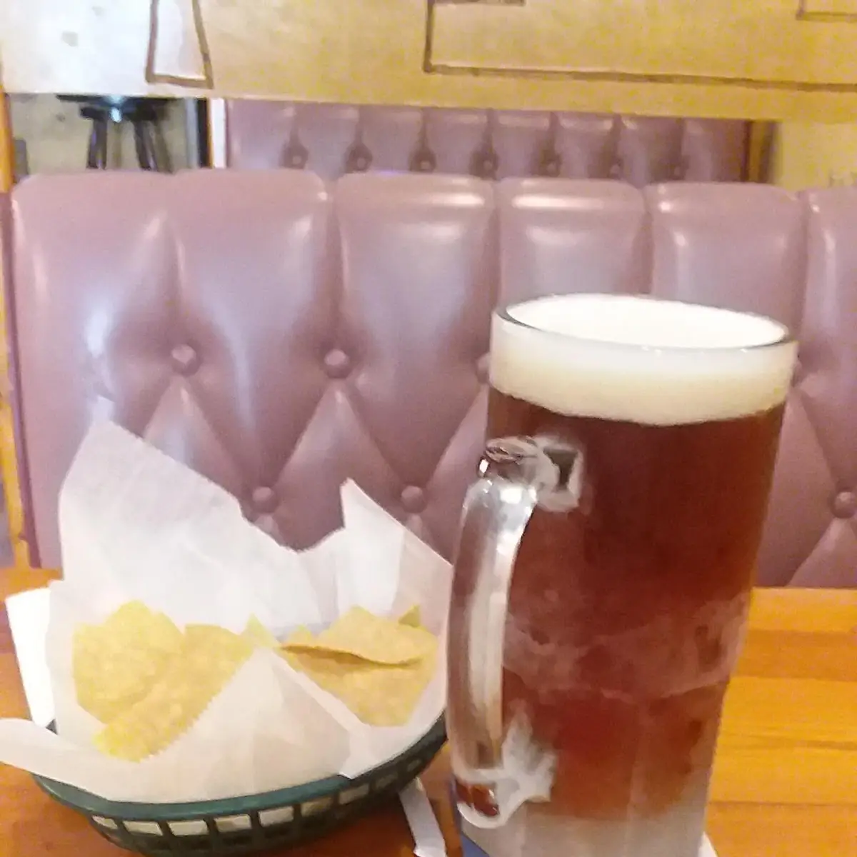 Ice Cold Yuengling Lager on Tap and Chips