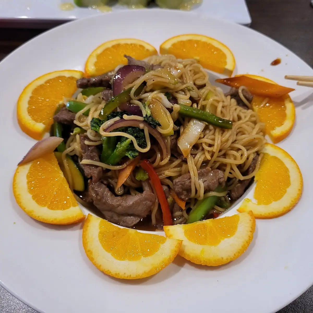 Vegetable and Beef Noodle Dish