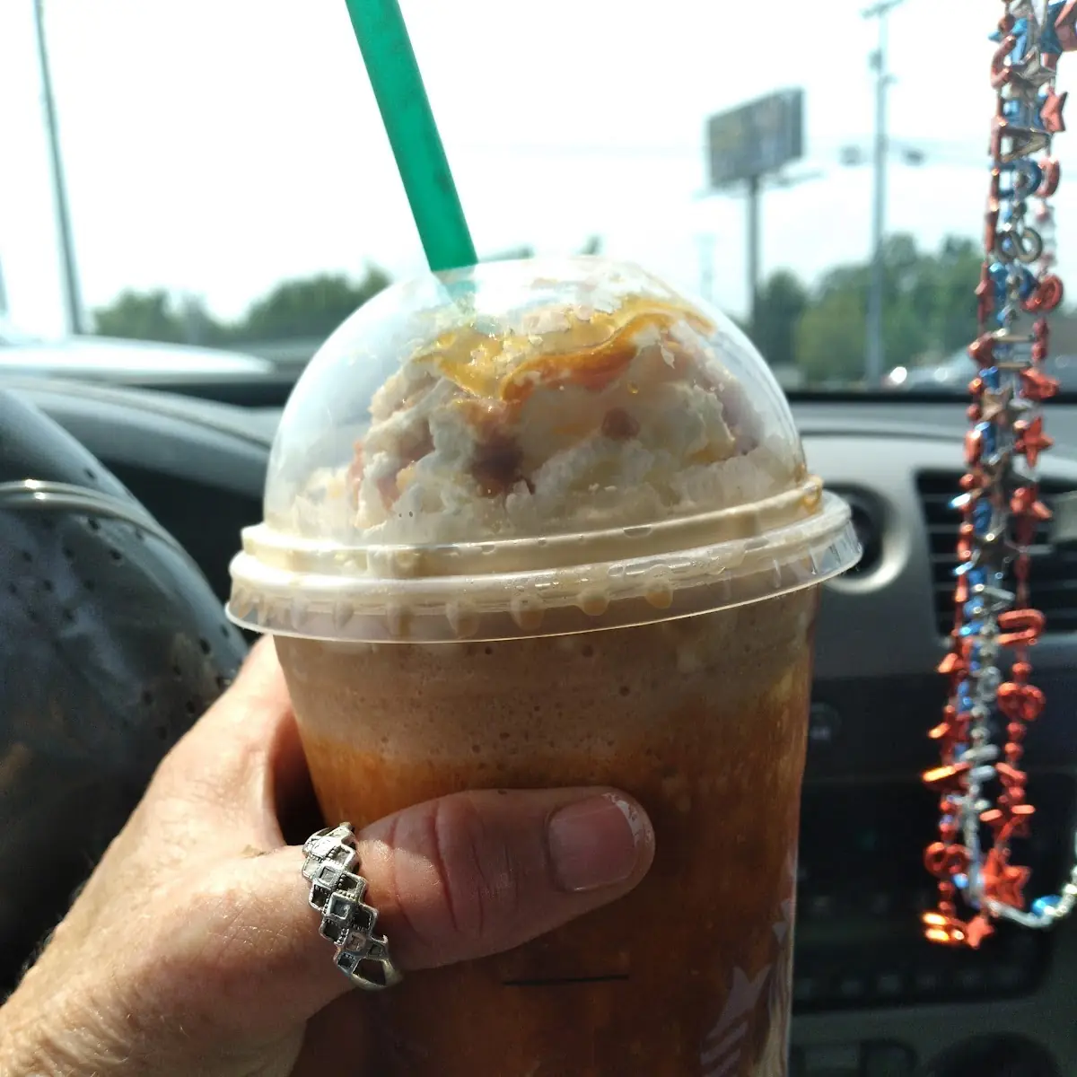 Caramel Frappe with Drizzle