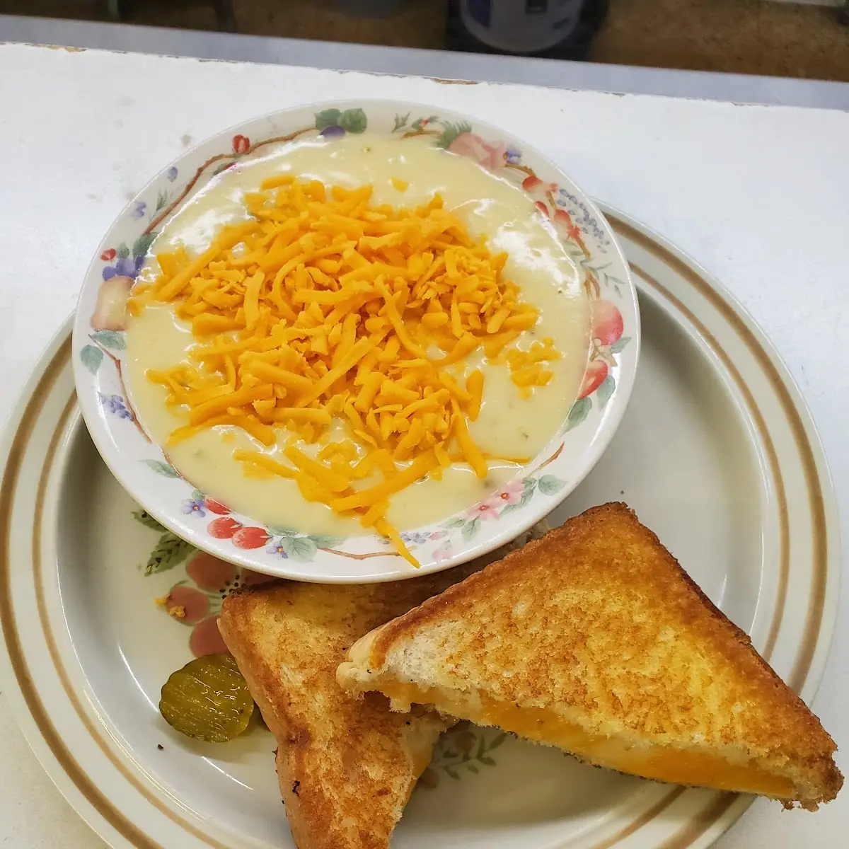 Grilled Cheese N Broccoli Soup