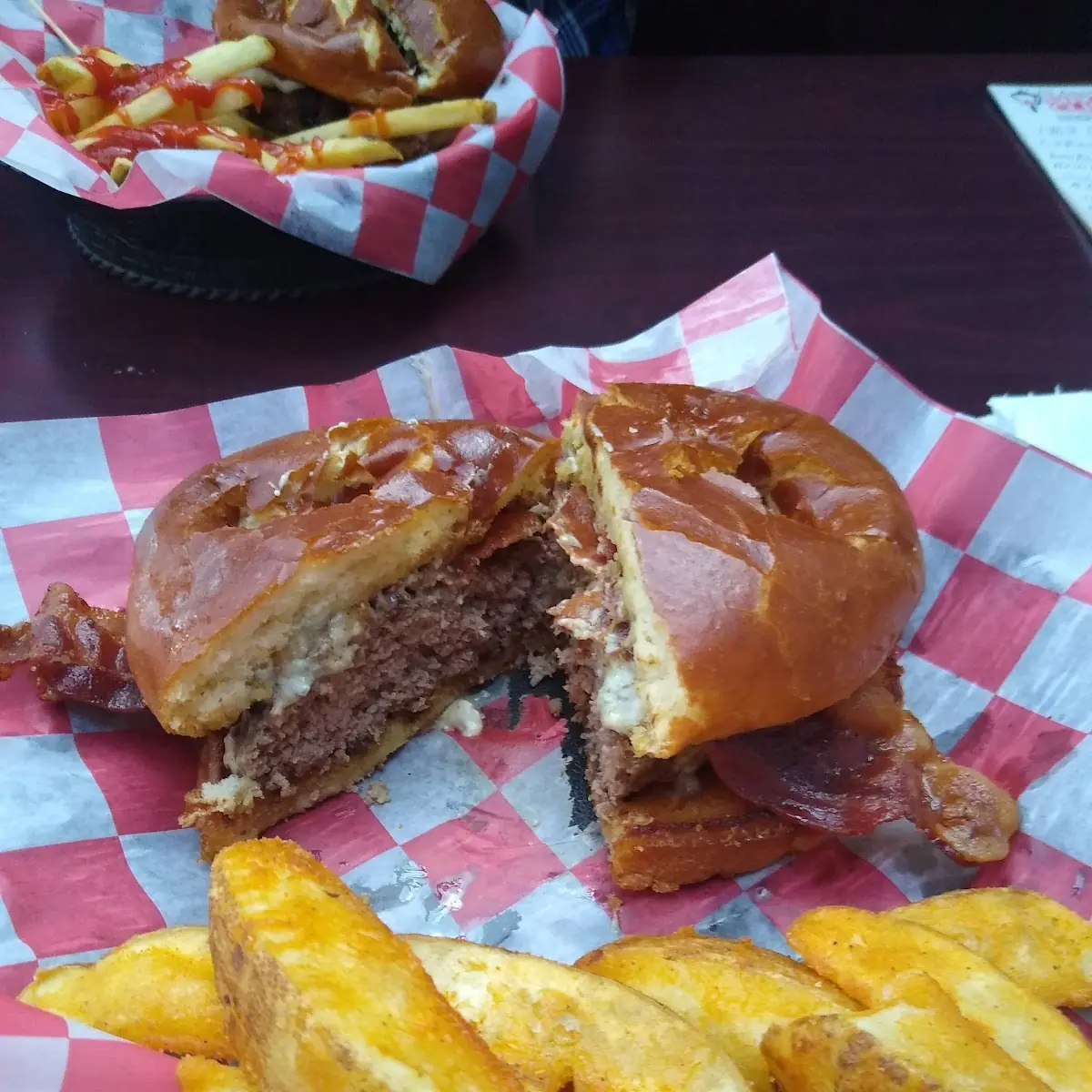 Blue Cheese Burger and Fries