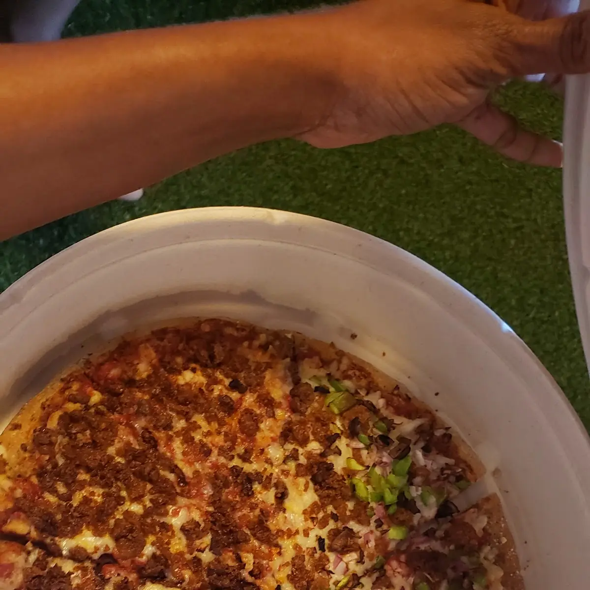 1 2 Meat Lovers Pizza 1 2 Philly Cheesesteak Pizza