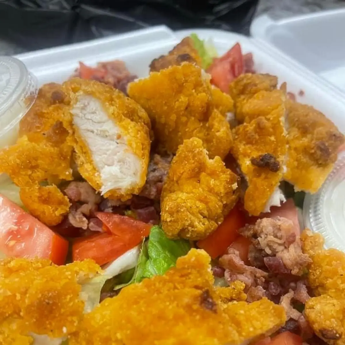 Fried Chicken blt Salad
