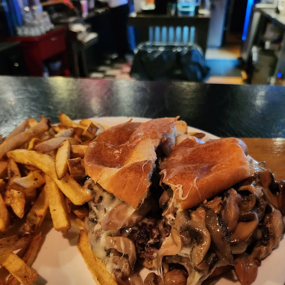 Mushroom Swiss Burger