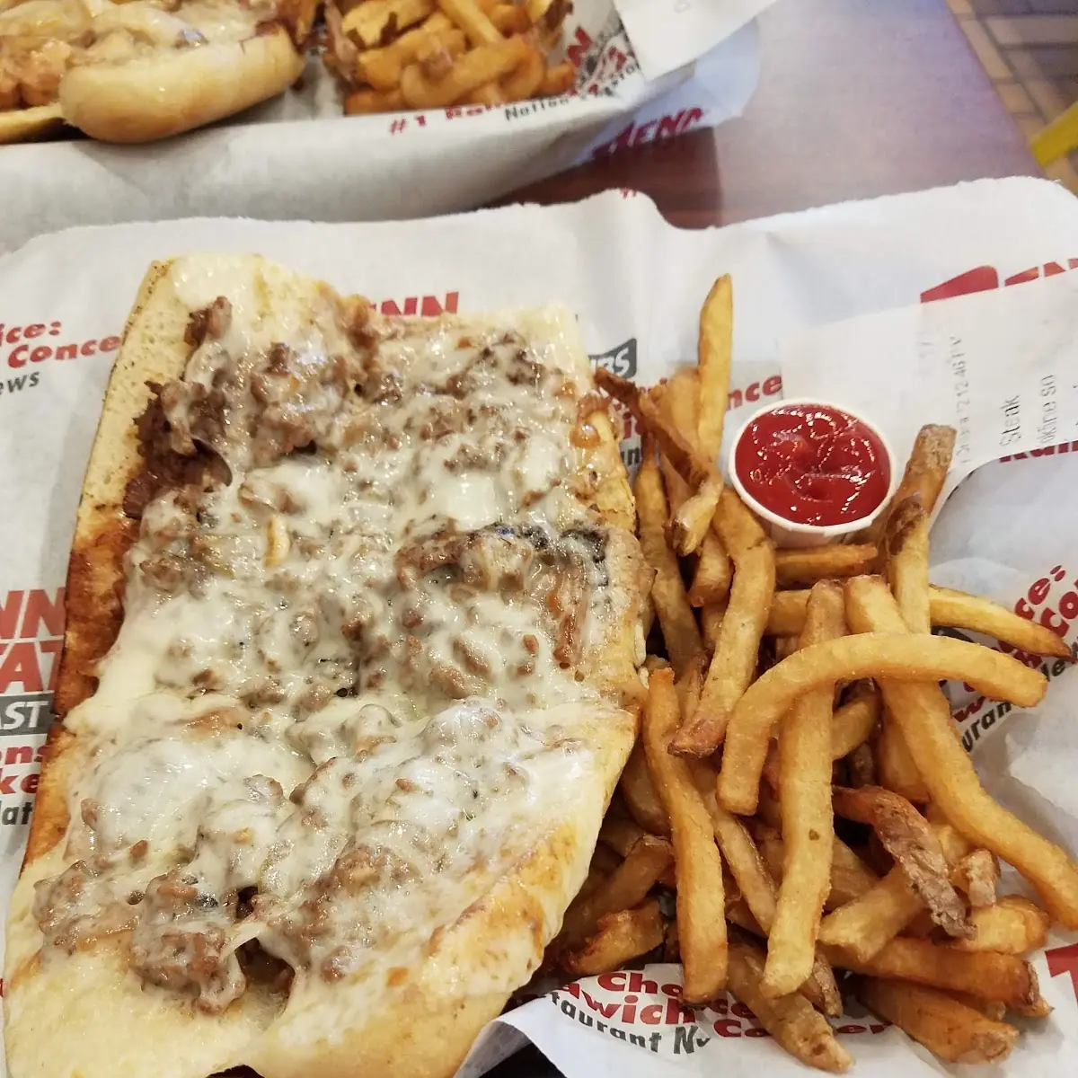 Steak Philly and Pizza with Sausage