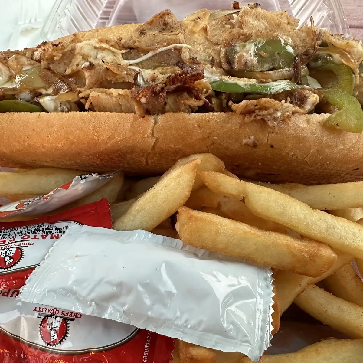 Chicken Cheesesteak and Fries