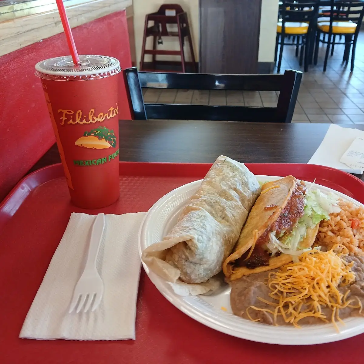 Burrito and Taco Plate