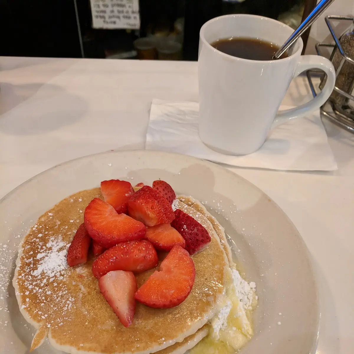 Sams Buttermilk Pancakes with Strawberries