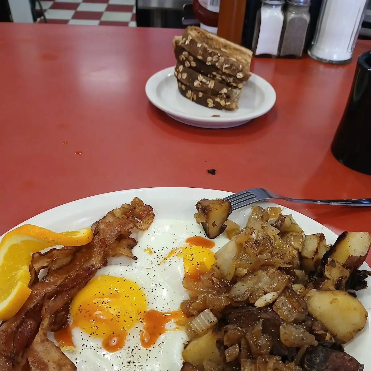 Eggs Sunny Side Up Bacon Home Fries