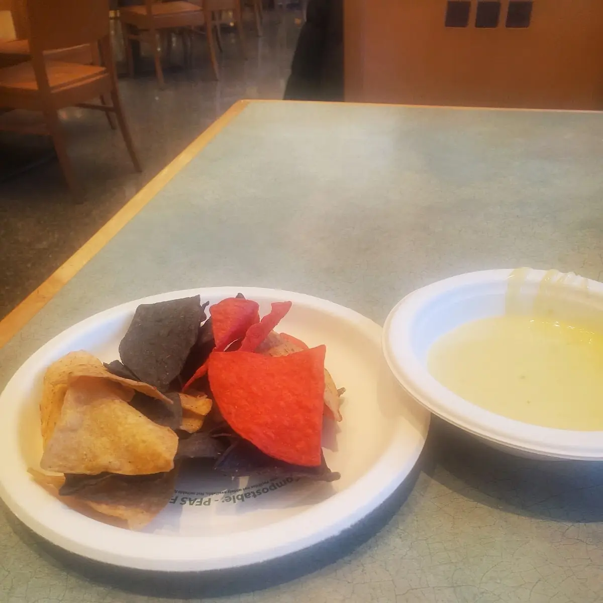 Tri Color Chips with White Queso