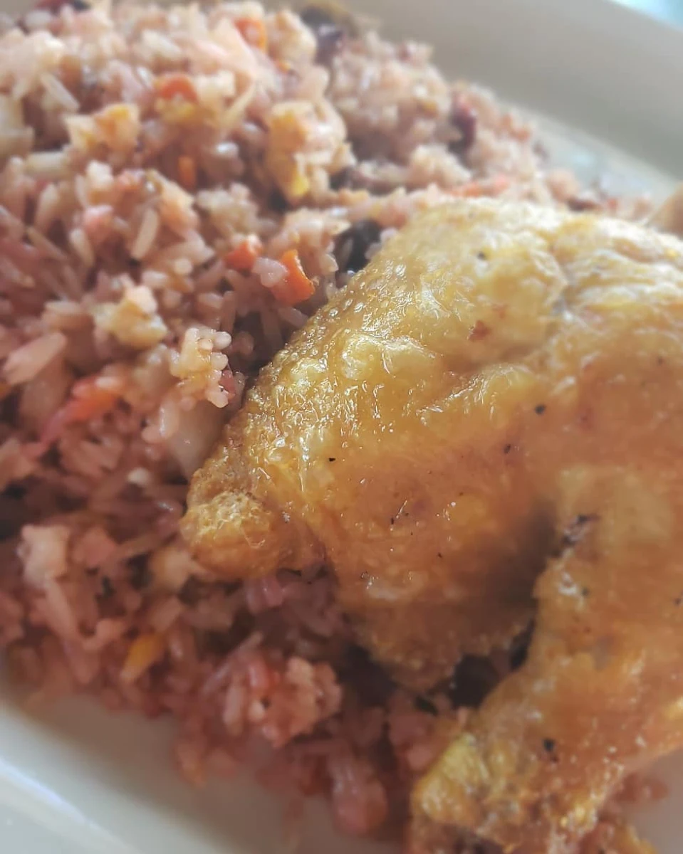 Cornish Hen with Fried Rice Chicken