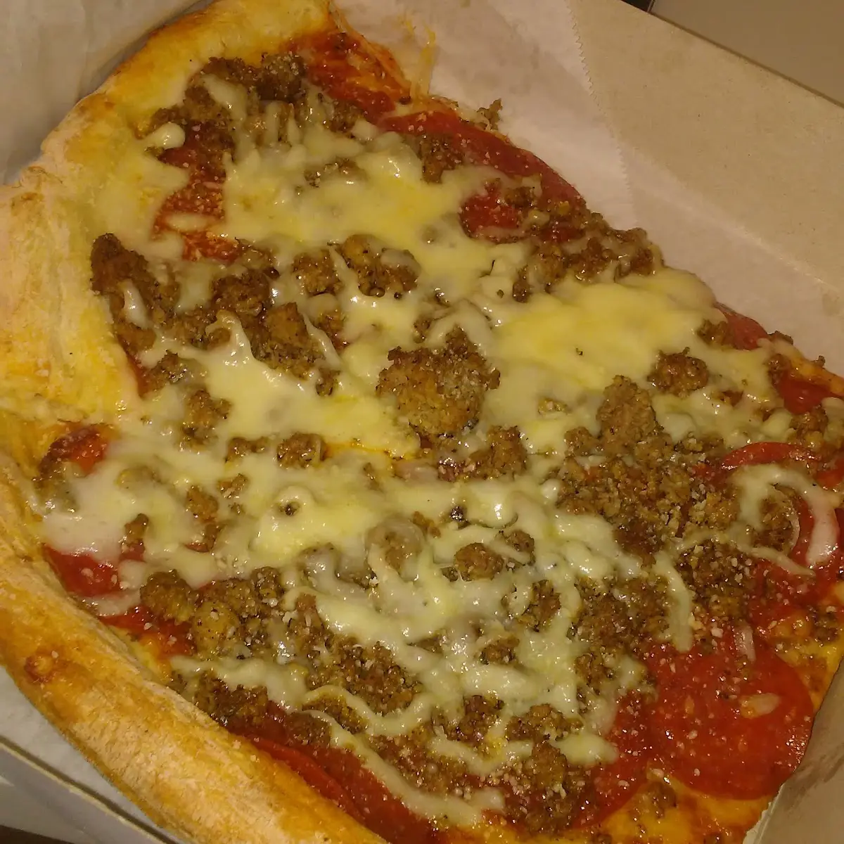 Beef and Pepperoni Pizza
