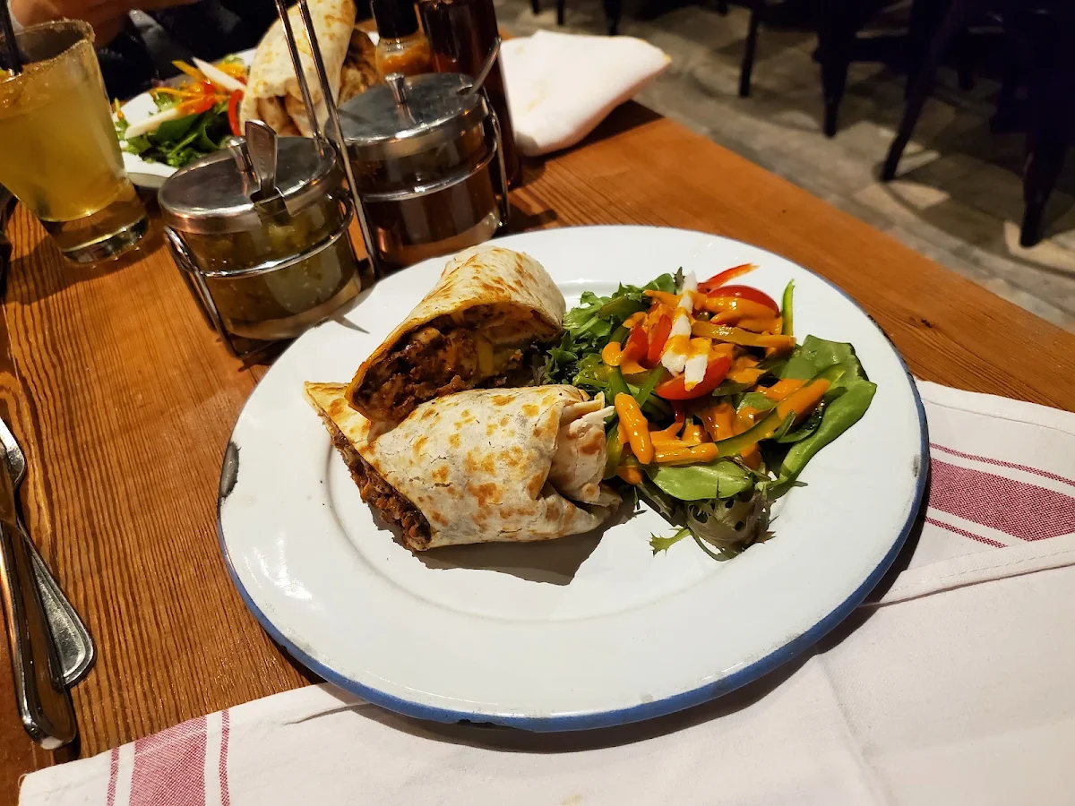 Steak and Chorizo Burrito, Mad Mexican Restaurant