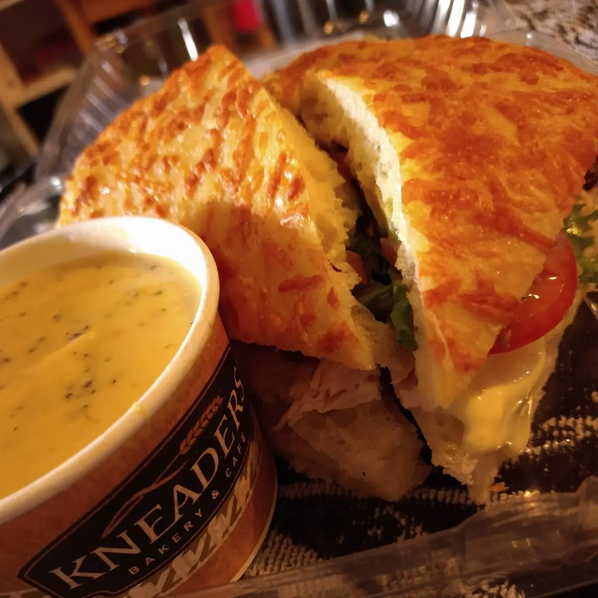 Turkey Bacon Avocado Sandwich with Broccoli Cheddar Soups