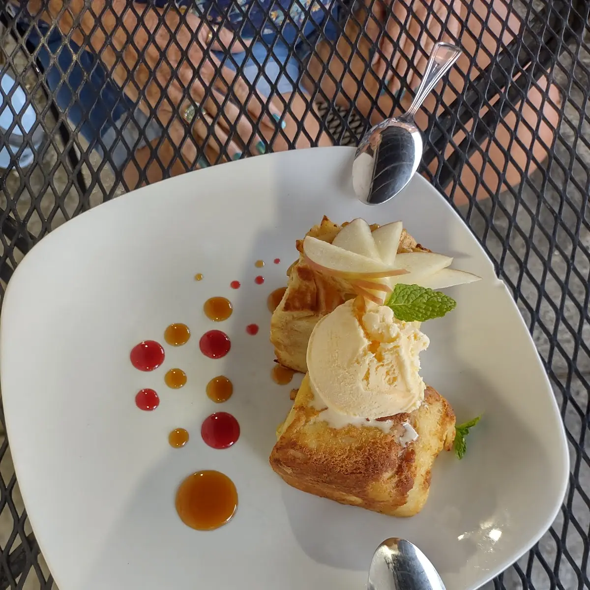 Seasonal Bread Pudding with Vanilla Ice Cream